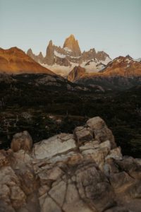 Sommet du Mont Fitz Roy au petit matin.
