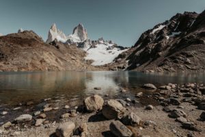 Montagne Fitz Roy et Laguna Torre en Argentine.